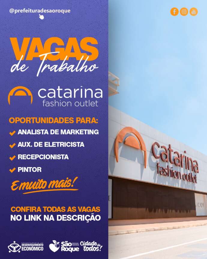 Catarina Fashion Outlet abre vagas para diversas oportunidades de emprego O Democrata