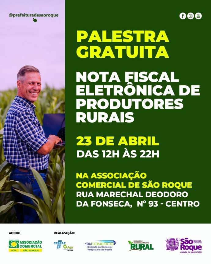 Sindicato Rural de São Roque promove palestra gratuita