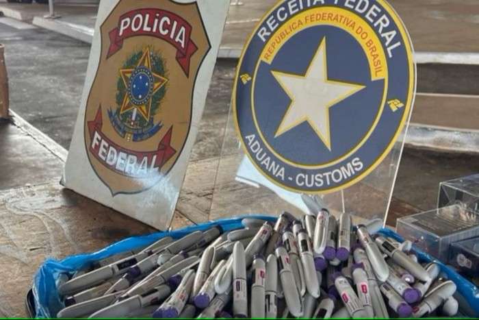 PF e Receita apreendem 400 canetas emagrecedoras na fronteira com o Paraguai