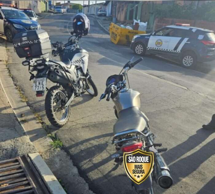 GCM de São Roque apreende motocicleta adulterada após perseguição no bairro Paisagem Colonial