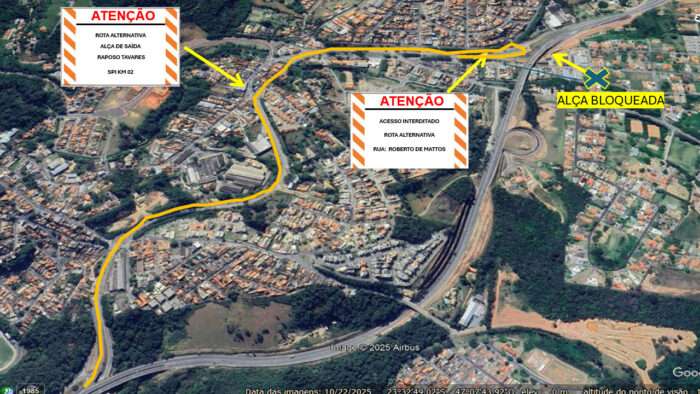 ViaOeste Interdita Acesso do Km 58+500 da Raposo Tavares Dia 27 de Novembro