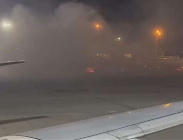 Fogo em equipamento de solo gera evacuação de aeronave da Latam no aeroporto de Guarulhos