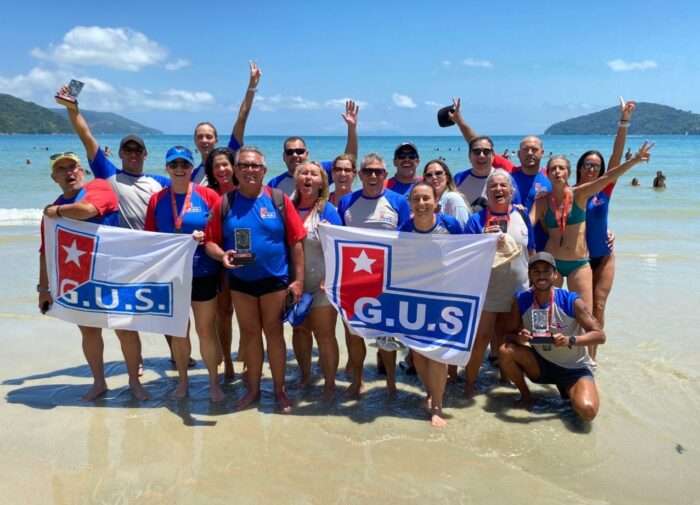 Equipe de Águas Abertas do Grêmio União Sanroquense Brilha na Quinta Etapa do Circuito Mares 2025