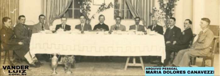 Em 1938, Ceia dos Apóstolos em benefício da construção da Igreja Matriz de São Roque