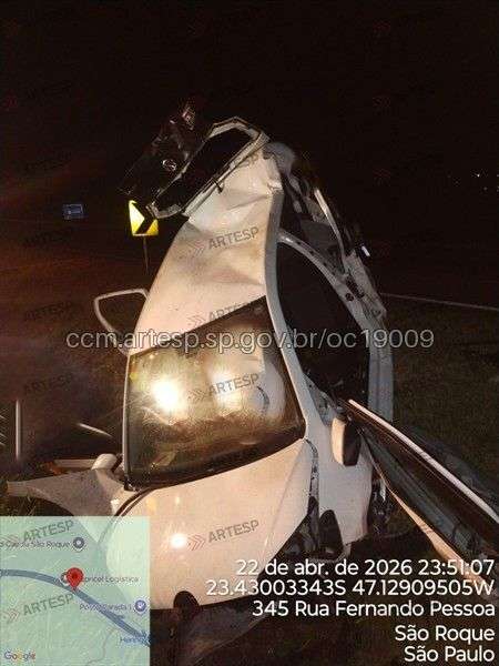 Capotamento na Castello Branco deixa um morto e um ferido em Araçariguama