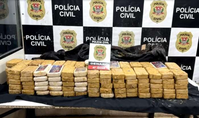 Polícia encontra 156 kg de cocaína escondidos com esterco em caminhão em São Roque