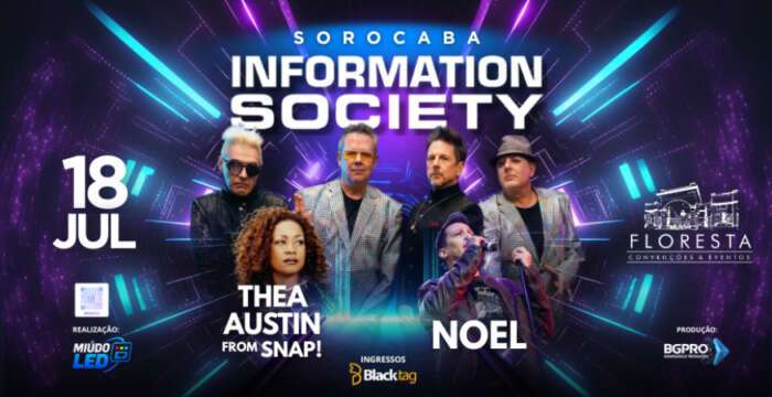 Information Society se apresenta em Sorocaba com participação de Thea Austin e Noel