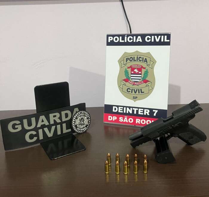 Homem é preso com pistola 9mm durante investigação de furto em São Roque