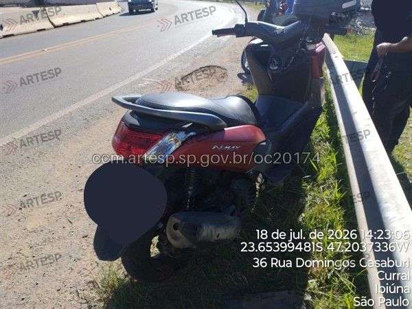 Motociclista morre após perder o controle da moto e sofrer acidente na Bunjiro Nakao, em Ibiúna