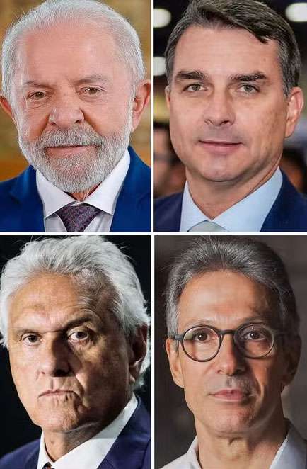Pesquisa PoderData: Lula empata com Flávio Bolsonaro, Zema e Caiado no 2º turno