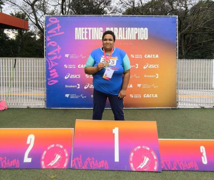 Marisete Santos, de Mairinque, é campeã no lançamento de disco no Meeting Paralímpico 2026